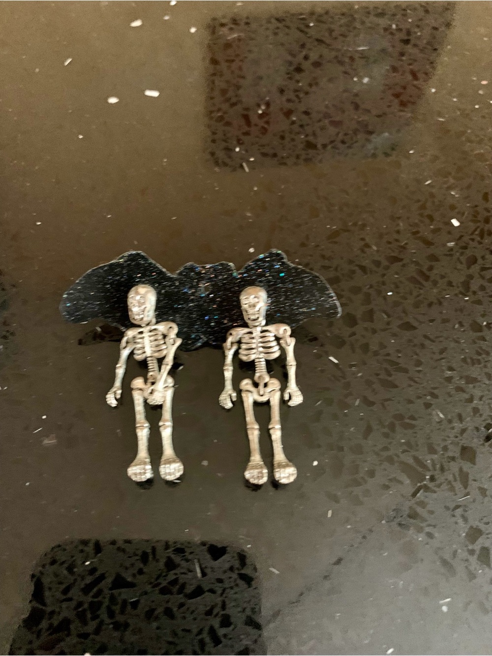 Silver Vintage 90’s Avon dangle skeleton earrings #17